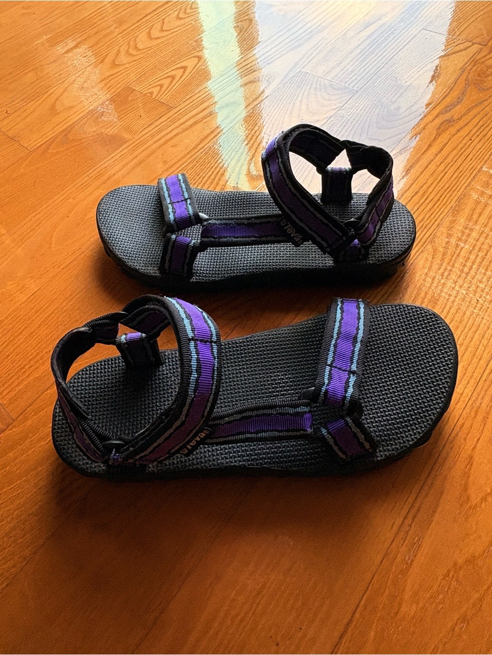 Teva Storm Black Purple Adjustable Sports Hiking Sandals